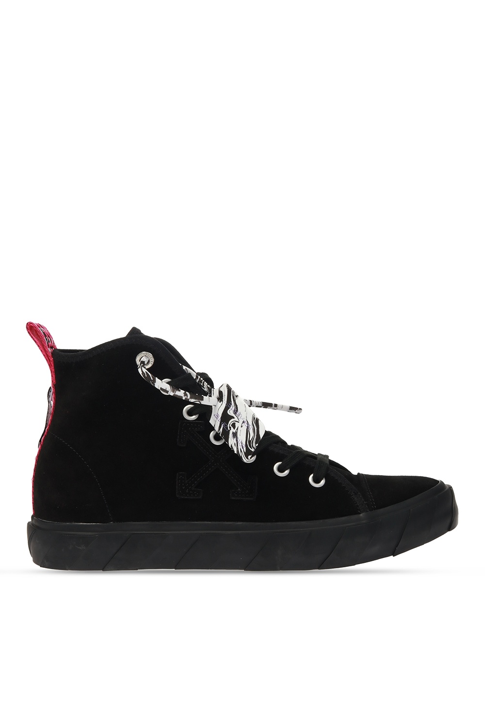 off white mid top vulcanized sneaker